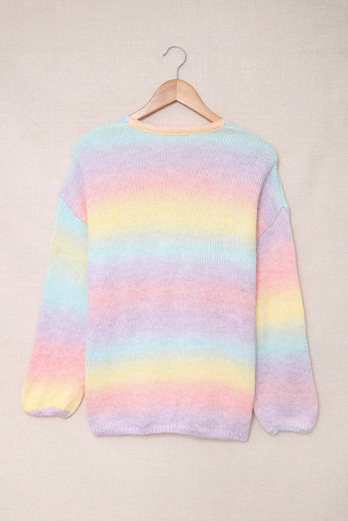 'Fiametta' Multicolour Drop Shoulder Cardigan - Celes Fashion